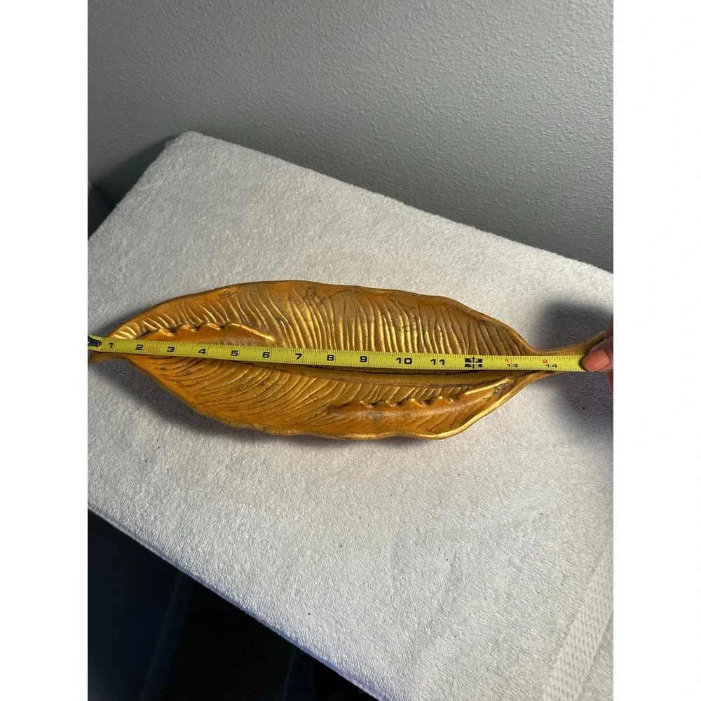 California originals  Leaf Dish Tray GoldAccent Decor Vintage‎ Homes ashtrayi